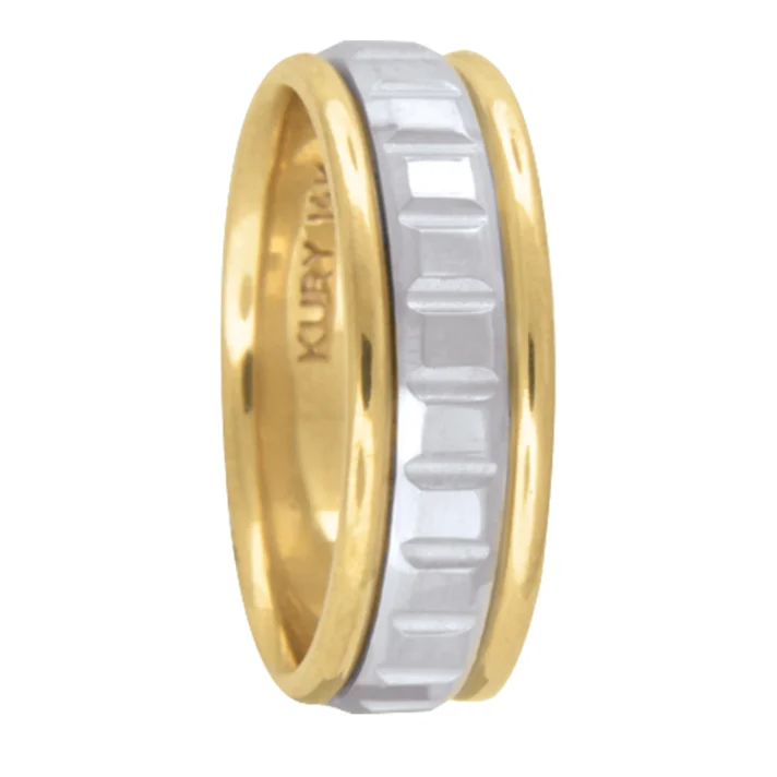 Kury 8178 — Two-Tone Wedding Band