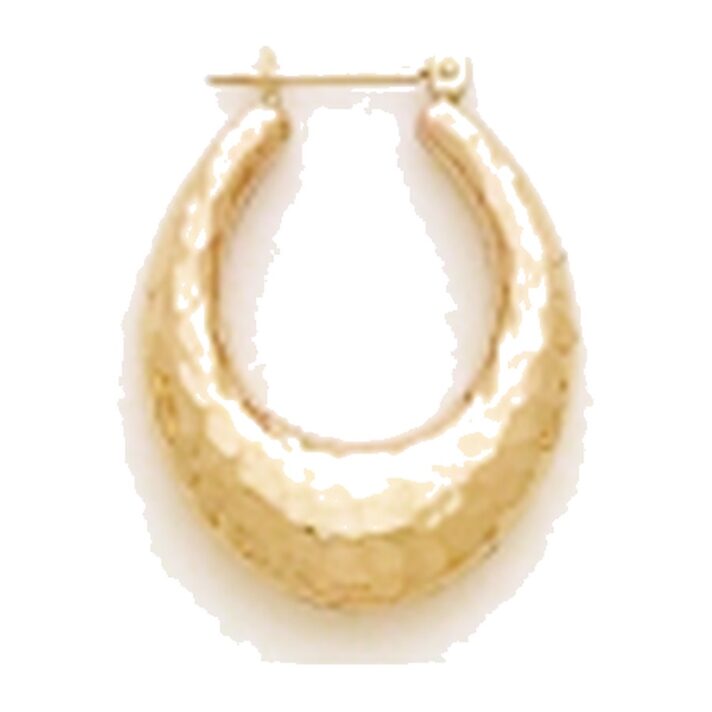 Kury 1127H — Hammered Hoop Earrings